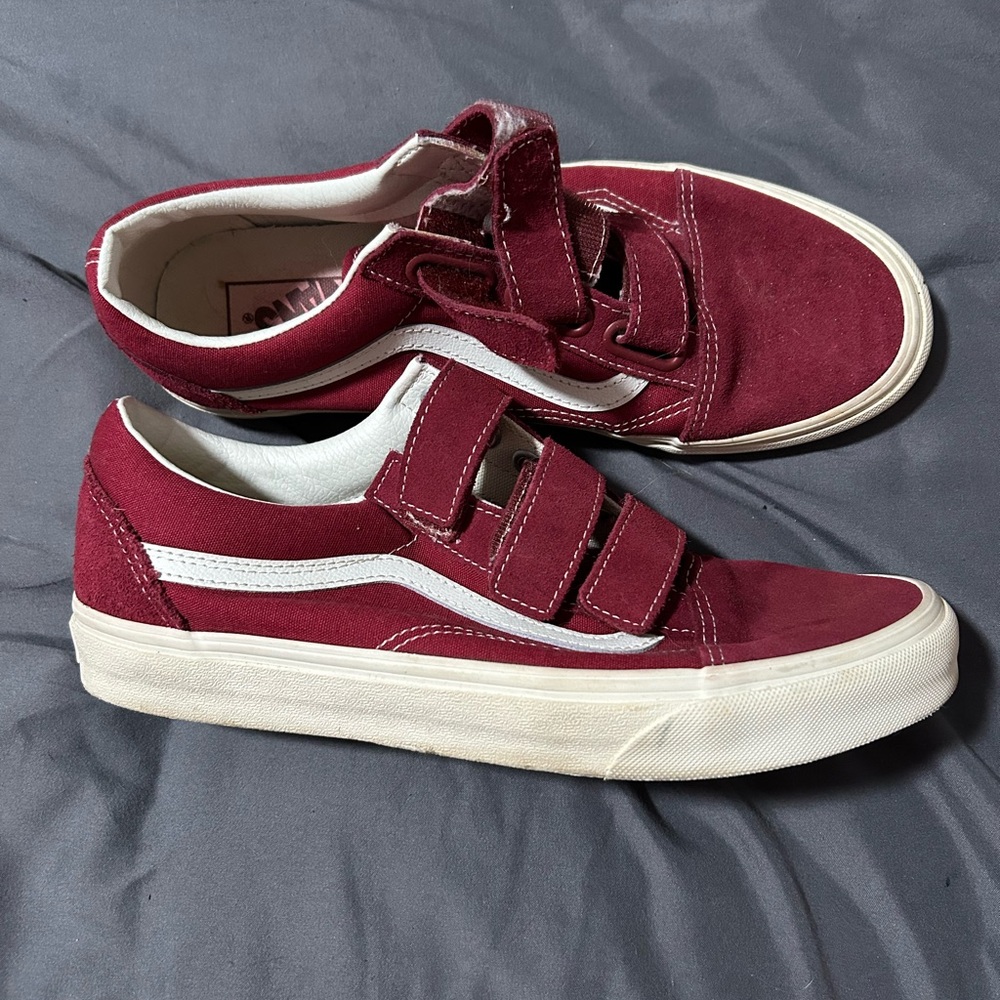 Vans Burgundy Sneakers with White Accents
